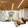 China Factory Lightweight WPC Timber Strip False Wood Ceiling Panels for Suspended Ceiling